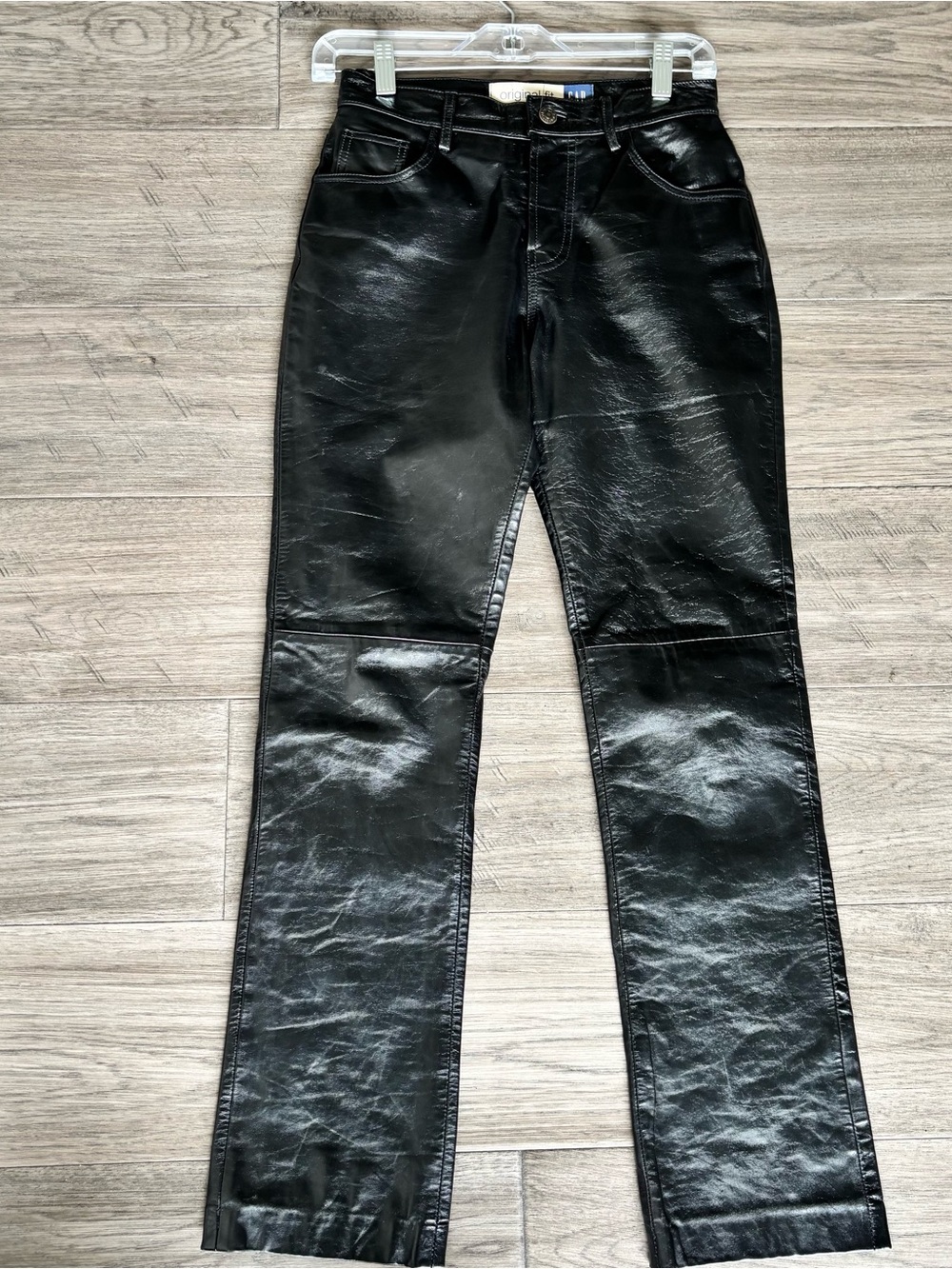 Women’s Black Genuine Leather Pants – GAP (Size 0)
